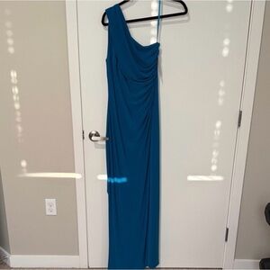 Elegant Ralph Laure Blue One-Shoulder Dress